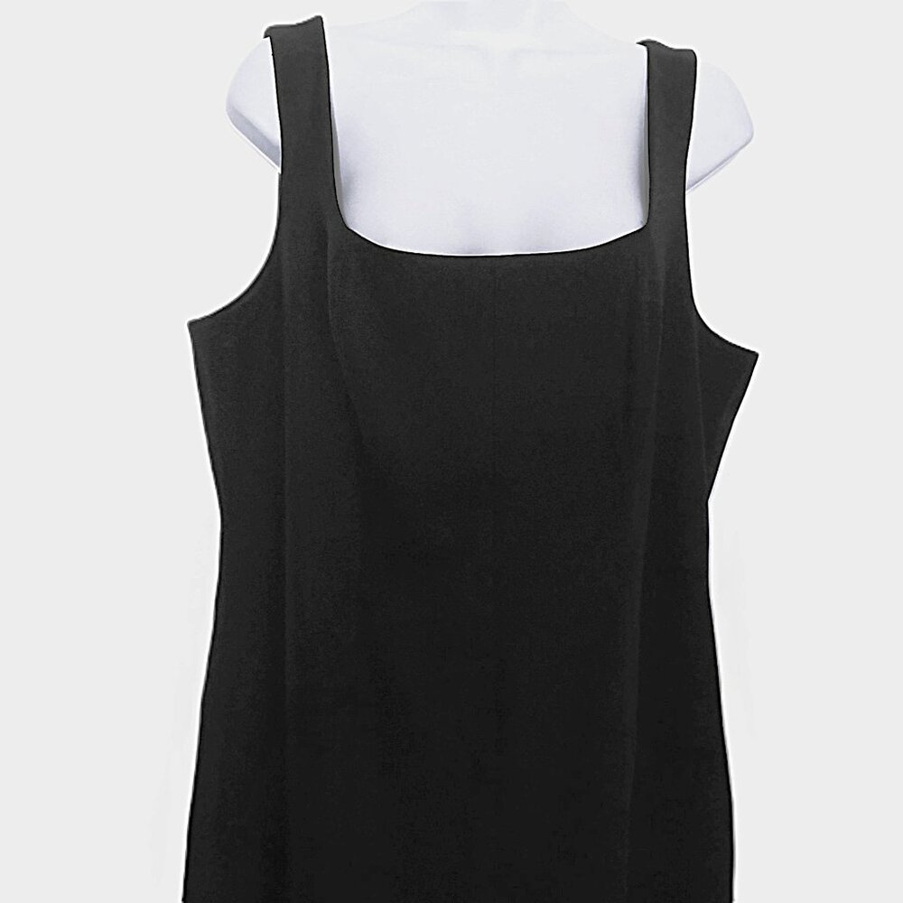 NWT Christian Lacroix Black Dress Sleeveless Midi Evening Stretch Scoop Neck L - Picture 2 of 11